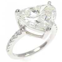 【リメイク】PT ダイヤモンド リング 5.126CT L SI2 ハートシェイプ
