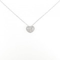 K18WG ハート パヴェ ダイヤモンド ネックレス 0.30CT