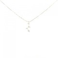 K18YG ダイヤモンド ネックレス 0.09CT