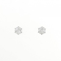 PT ダイヤモンド ピアス 0.301CT 0.343CT F-G SI1 VERYGOOD