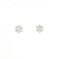 【リメイク】K18YG/ST ダイヤモンド ピアス 0.437CT 0.472CT H-J I1 VG-G