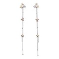 750スリーカラー/K18WG フラワー ダイヤモンド ピアス 0.60CT