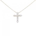 K18YG クロス ダイヤモンド ネックレス 1.00CT