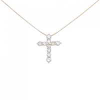 K18YG クロス ダイヤモンド ネックレス 1.00CT
