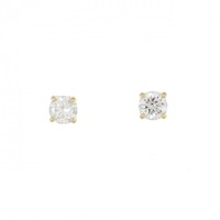 K18YG/18KYG ダイヤモンド ピアス 0.329CT 0.336CT G SI2 VG