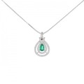 K18WG エメラルド ネックレス 0.44CT