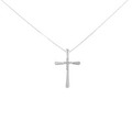 K14WG クロス ダイヤモンド ネックレス 0.05CT