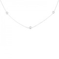K18WG ダイヤモンド ネックレス 0.16CT