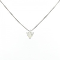 PT ハート ダイヤモンド ネックレス 0.329CT