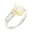 PT/K18YG ダイヤモンド リング 1.078CT VLY SI1 マーキスカット