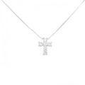K18WG クロス ダイヤモンド ネックレス 0.30CT