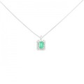 【新品】PT エメラルド ネックレス 0.21CT