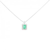 【新品】PT エメラルド ネックレス 0.21CT