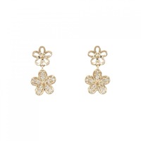 ポンテヴェキオ フラワー ダイヤモンド ピアス 0.08CT