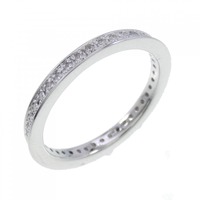 K18WG フルエタニティ ダイヤモンド リング 0.26CT