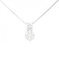K18WG フラワー ダイヤモンド ネックレス 0.308CT