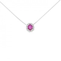 K18WG ルビー ネックレス 0.66CT