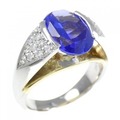 PT/K18YG タンザナイト リング 3.37CT
