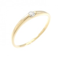 K18YG ソリティア ダイヤモンド リング 0.05CT