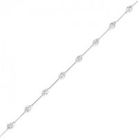 K18WG ダイヤモンド ブレスレット 1.00CT