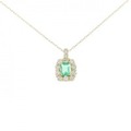 K18YG エメラルド ネックレス 0.33CT