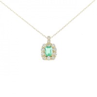 K18YG エメラルド ネックレス 0.33CT