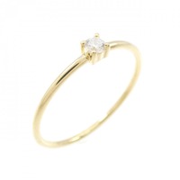 K18YG ソリティア ダイヤモンド リング