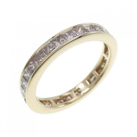 K18YG フルエタニティ ダイヤモンド リング 1.86CT
