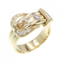 K18YG ベルト ダイヤモンド リング 0.20CT