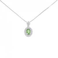 K18WG ガーネット ネックレス 0.83CT