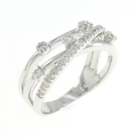 K18WG ダイヤモンド リング 0.30CT