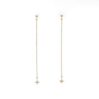 K18YG フラワー ダイヤモンド ピアス