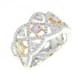 K18スリーカラー ピンクダイヤモンド リング 0.21CT