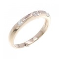 K18PG スリーストーン ダイヤモンド リング 0.15CT