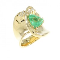 K18YG エメラルド リング 1.38CT