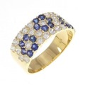 K18YG フラワー サファイヤ リング 0.80CT