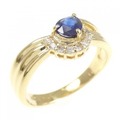 K18YG サファイヤ リング 0.41CT