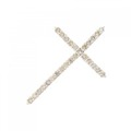K18WG クロス ダイヤモンド ペンダント 1.00CT