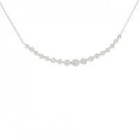 K18WG ダイヤモンド ネックレス 0.85CT