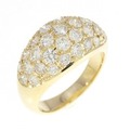K18YG パヴェ ダイヤモンド リング 1.50CT