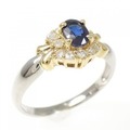 PT/K18YG サファイヤ リング 0.37CT