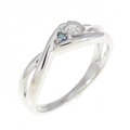 K18WG ダイヤモンド リング 0.10CT