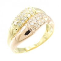 K18YG/K18PG ダイヤモンド リング 0.32CT