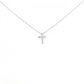 K14WG クロス ダイヤモンド ネックレス