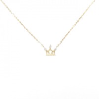 K18YG クラウン ダイヤモンド ネックレス 0.03CT