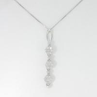 K18WG 2WAY フラワー ダイヤモンドネックレス40％引き