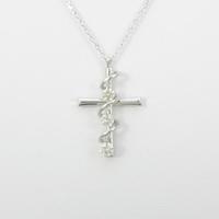 K18WG クロス ダイヤモンドネックレス30％引き