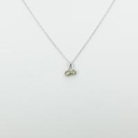 K18WG チェリー ダイヤモンドネックレス