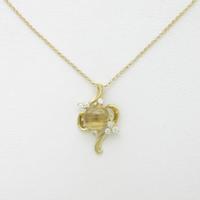 K18YG ルチルクオーツネックレス20％引き