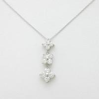 【リメイク】K18WG フラワー ダイヤモンドネックレス